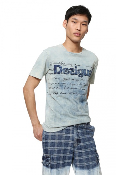 Desigual Vicente batikolt mintás férfi pólóss19/19SMTK77